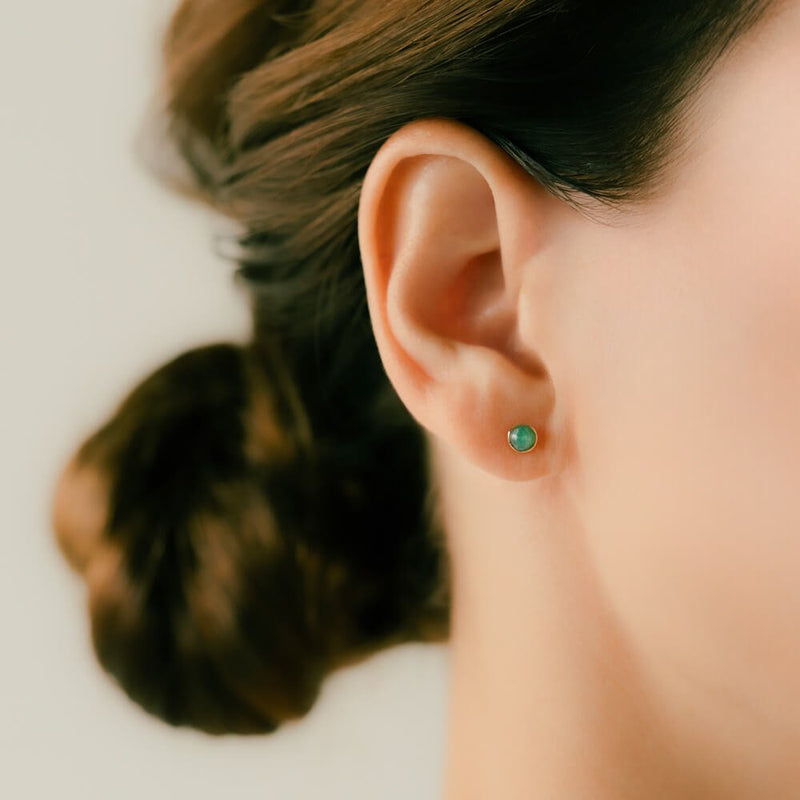 K18/Pt パライバトルマリン カボション ボディピアス│金属アレルギー