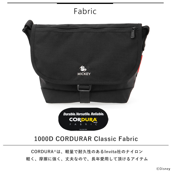 Manhattan Portage】Nylon Messenger Bag JR Flap Zipper Pocket 24