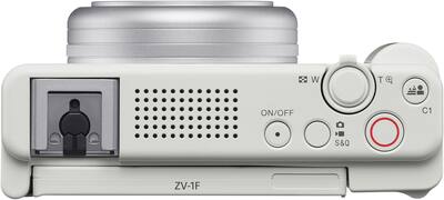Sony ZV 1F Vlog Camera for Content Creators and Vloggers White