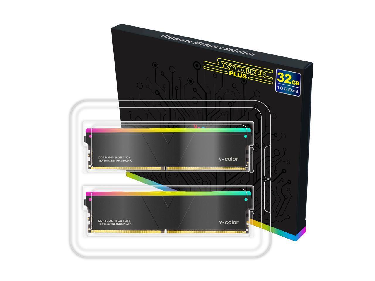 V color 32GB (2 x 16GB) DDR4 3200 (PC4 25600) Desktop memory Model