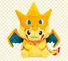 メガリザードンYのポンチョ姿のピカチュウのグッズが発売予定