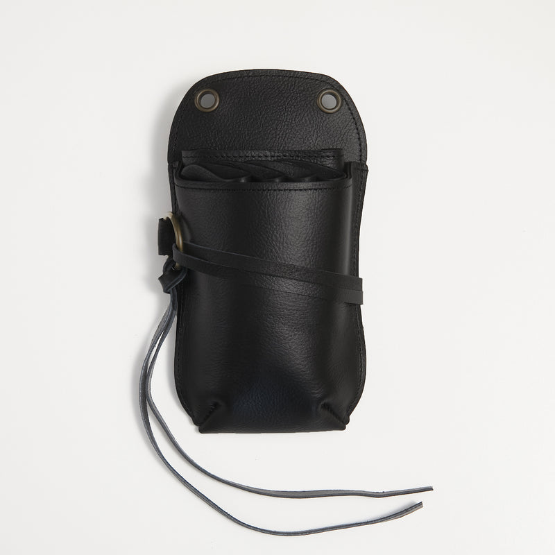 再入荷】シザーケース ぴーなつ3 ブラック 本革 4丁 – POCKE