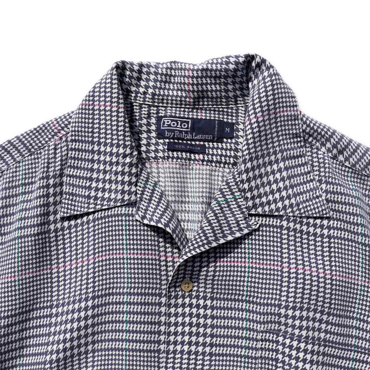 POST JUNK / 90's POLO RALPH LAUREN グレンチェック レーヨンシャツ [M]