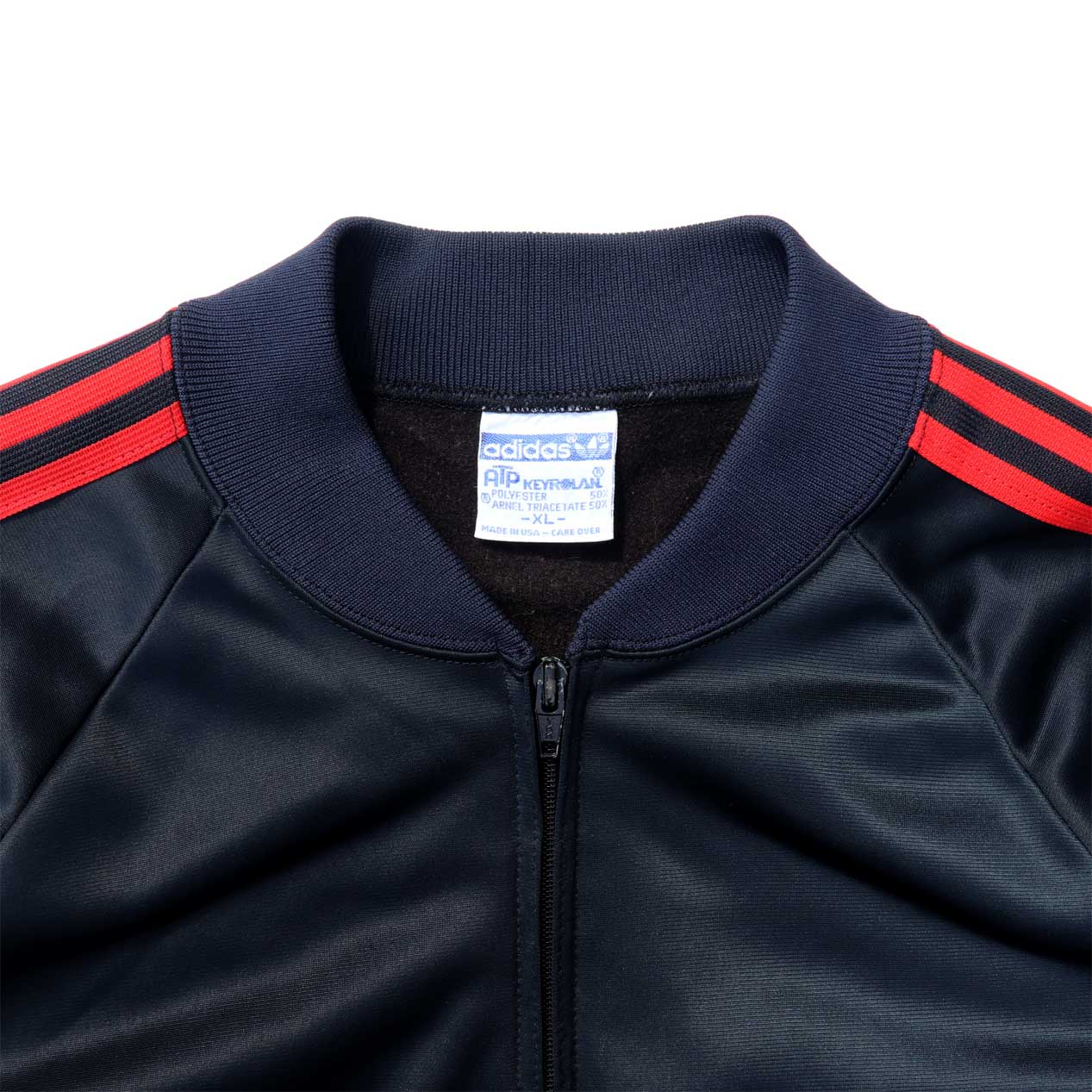 POST JUNK / 80's ADIDAS ATP ブラック×レッド トラックジャケット [XL]