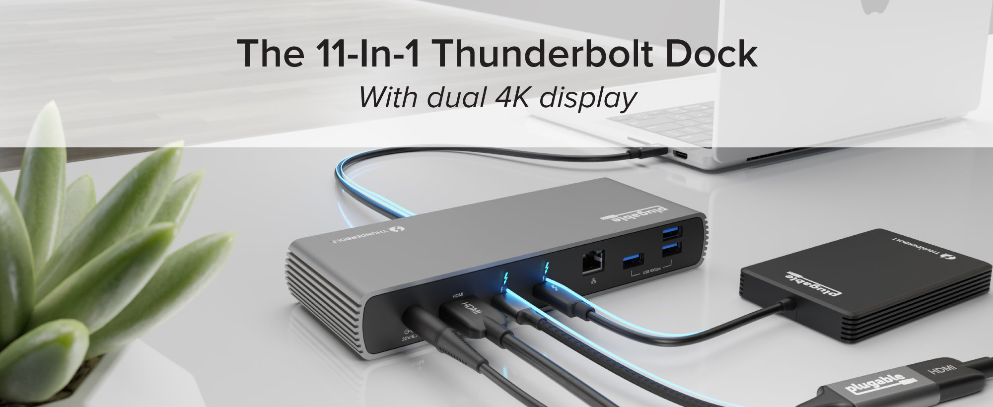 Plugable Thunderbolt 4 & USB4 HDMI Docking Station with 96W