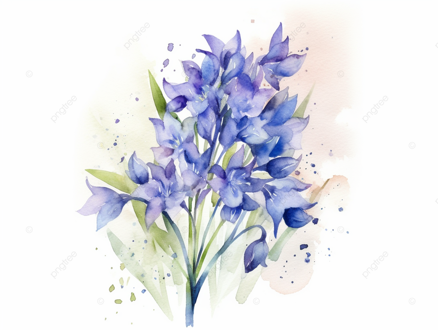 無料の水彩のヒヤシンスの花イラスト素材PNG・フリー 画像 - Pngtree
