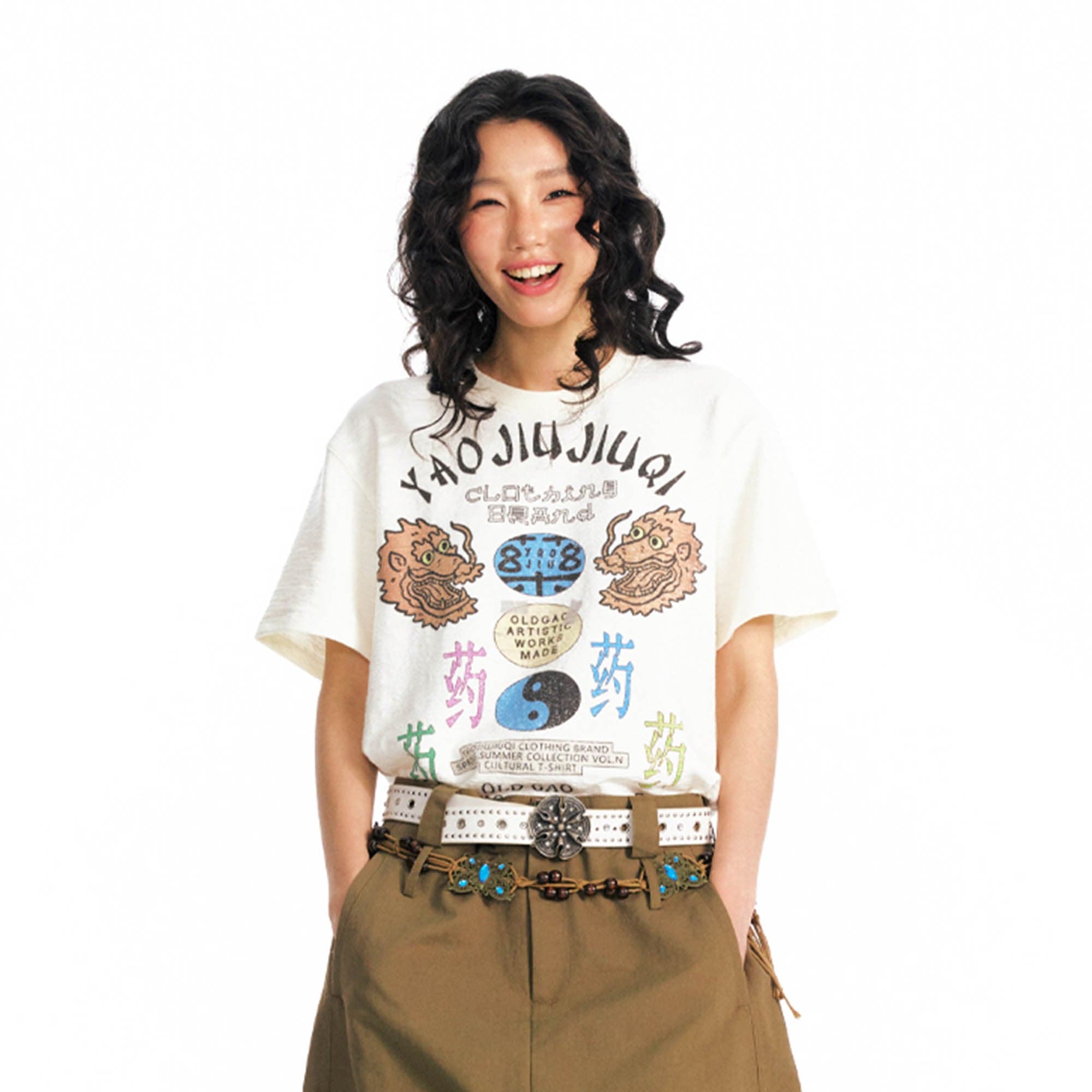 1997 POSTOFFICE Twin Dragon Graphic T-Shirt
