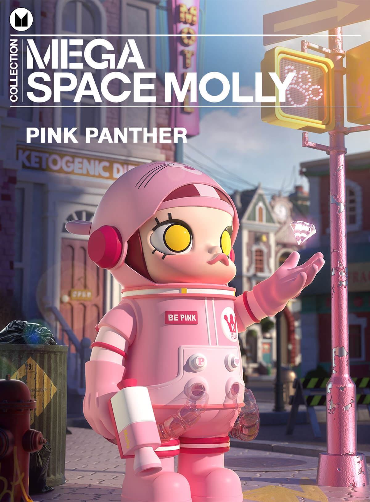 MEGA SPACE MOLLY 400% Pink Panther - POP MART (Japan)