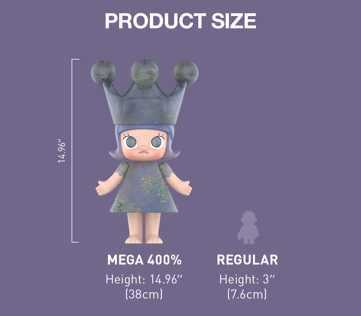 MEGA ROYAL MOLLY 400% Monet-Les Nymphéas - POP MART (United States)