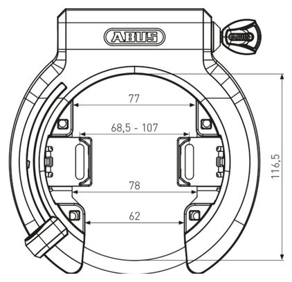 Abus 6950M AM NR XPlus Frame Lock Black + Abus ACH 2.0 6KS/85 (85