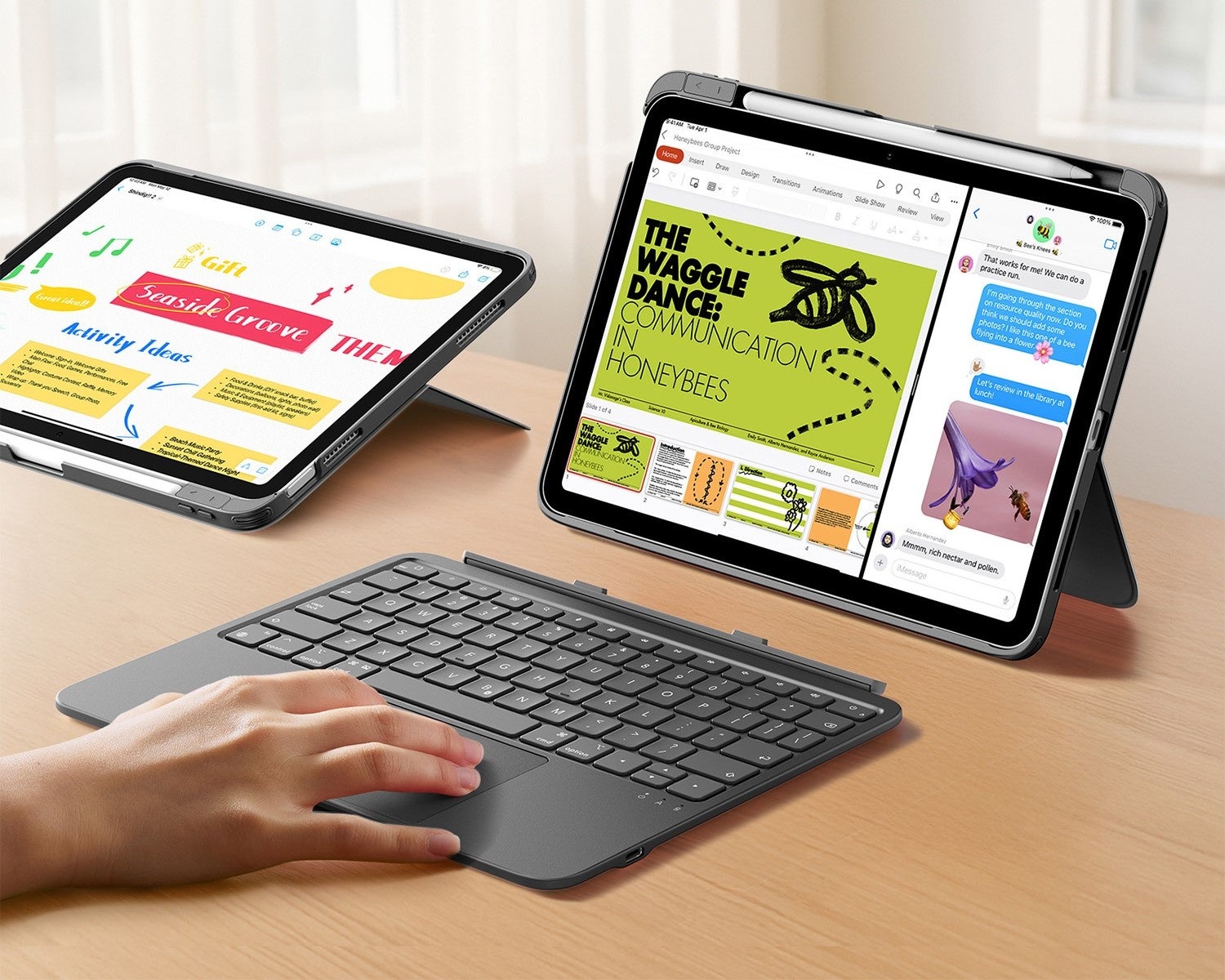 ESR、iPadをノートPCへ拡張する、マグネット着脱式キーボードケース