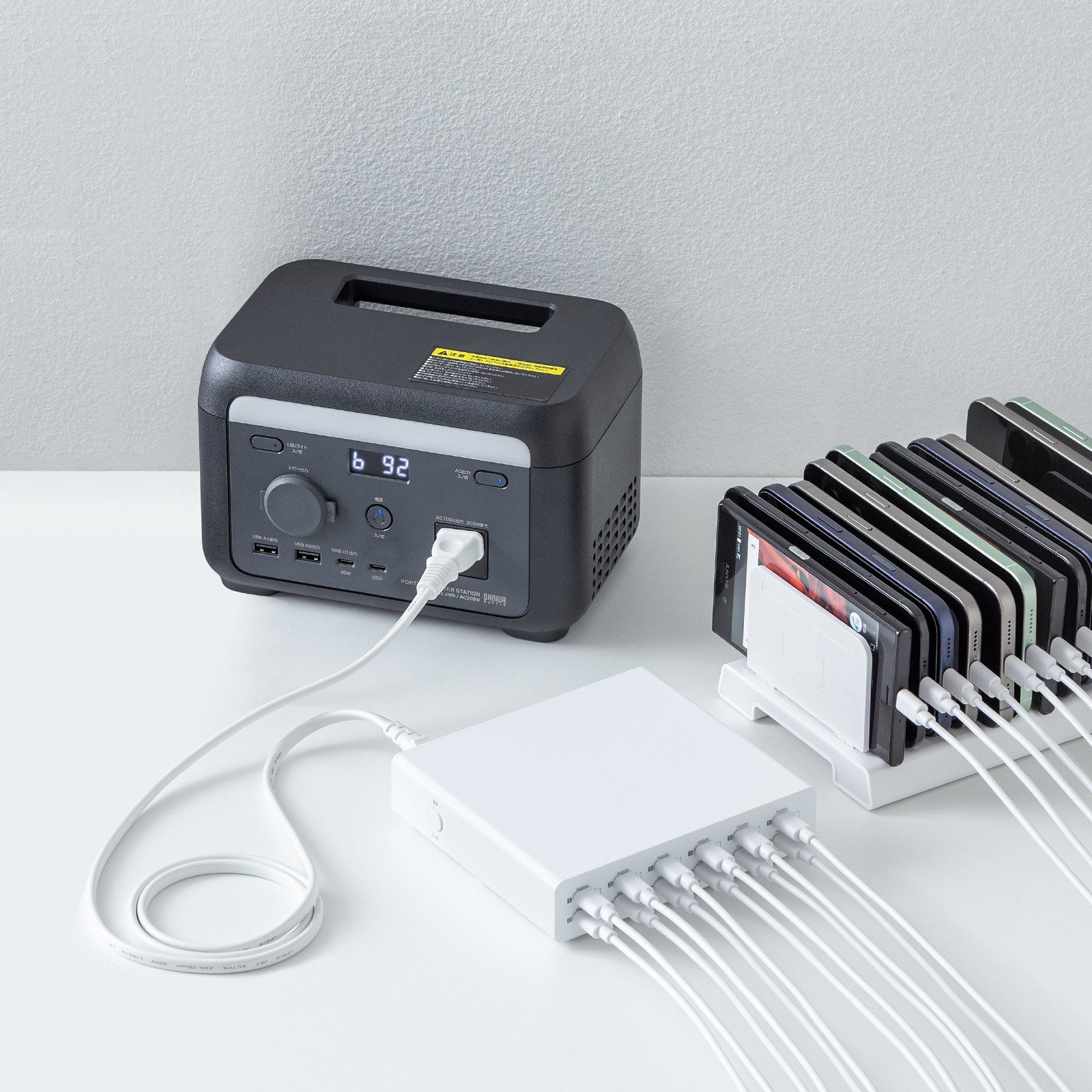 AC出力・USB C/A・シガーソケットなどさまざまな給電に対応する超小型