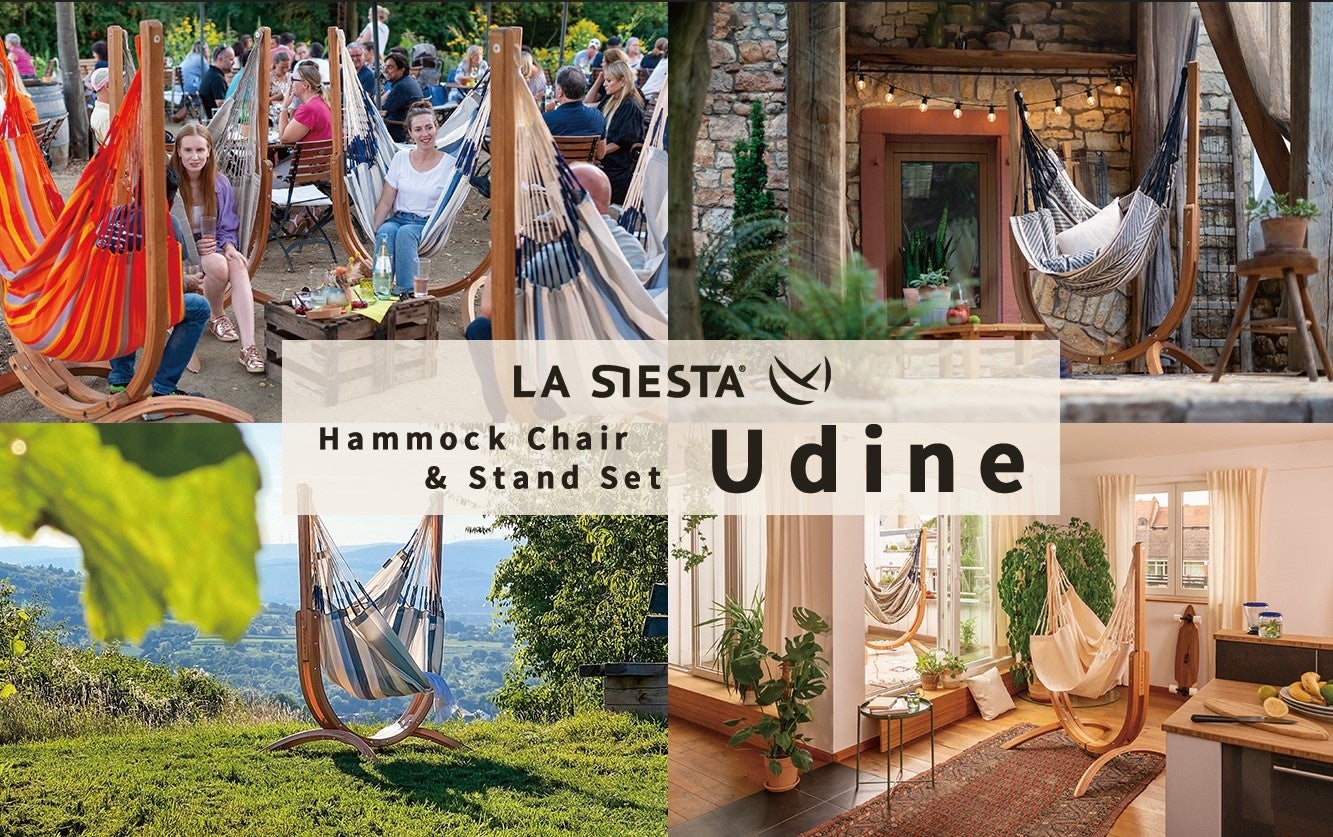 美しい木製スタンドとチェアのセット「Udine（ウディネ）」がついに