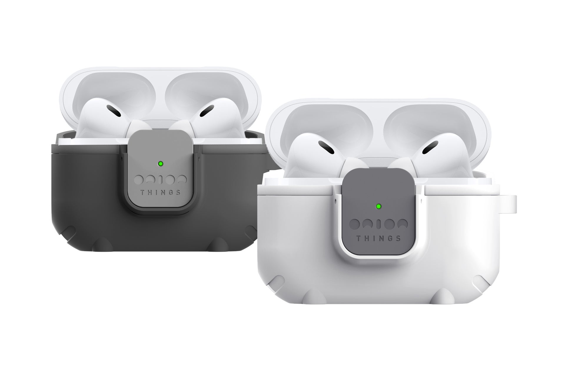 ダブルアクションでAirPodsが飛び出さない！業界初、片手で使えるワン