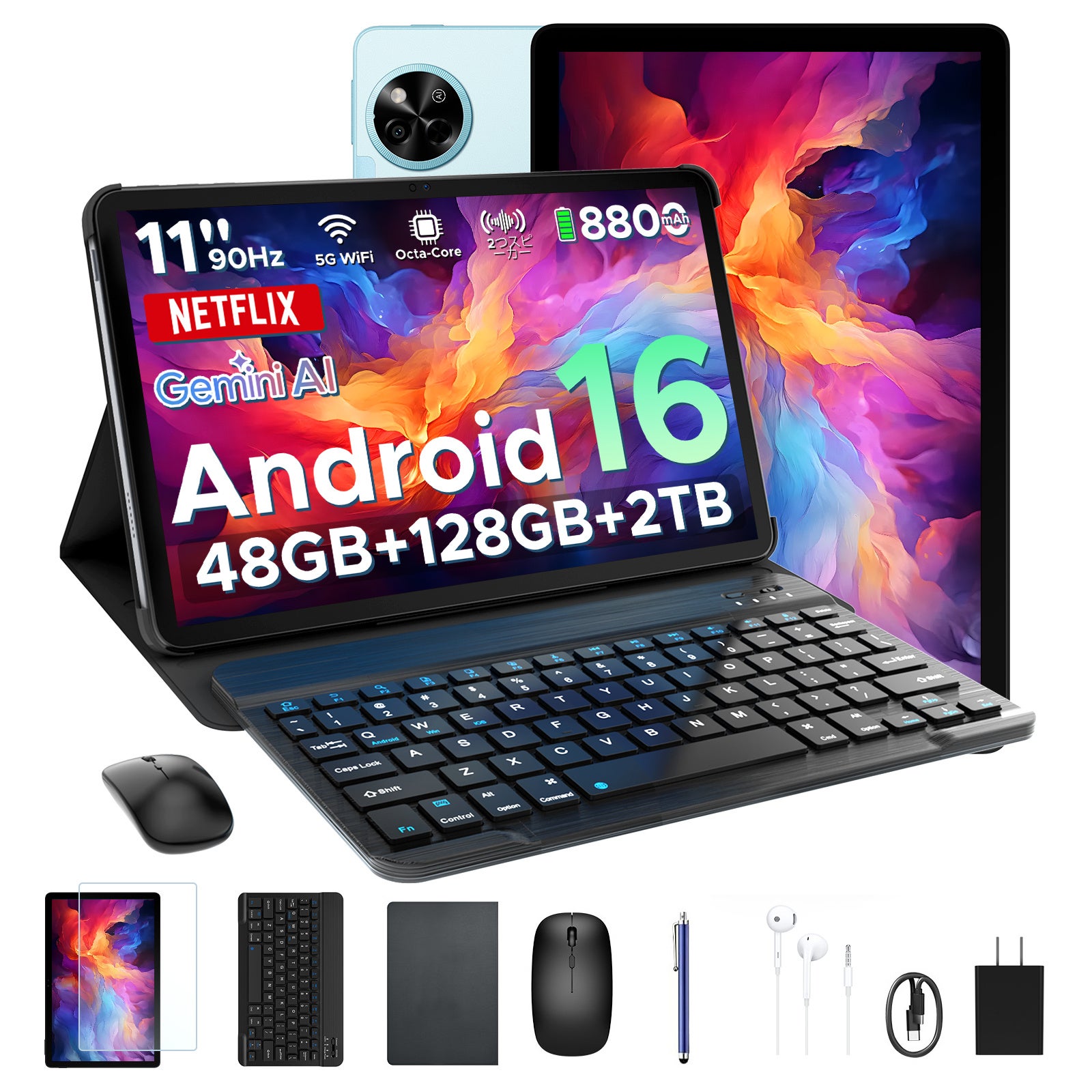 2026最新登場】Gemini AI搭載Android16タブレット「AORLYM P11」11
