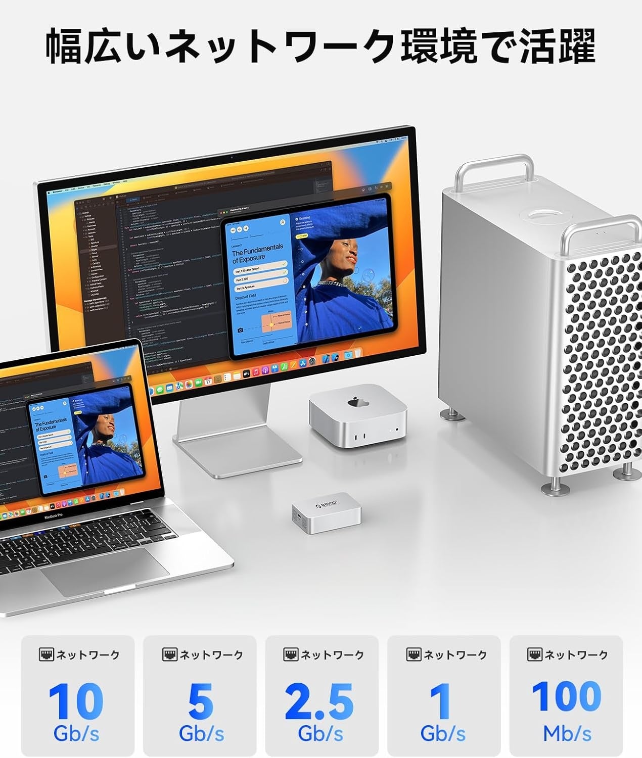 18,076円で新登場】ORICO Thunderbolt 3 10GbE イーサネットアダプタ
