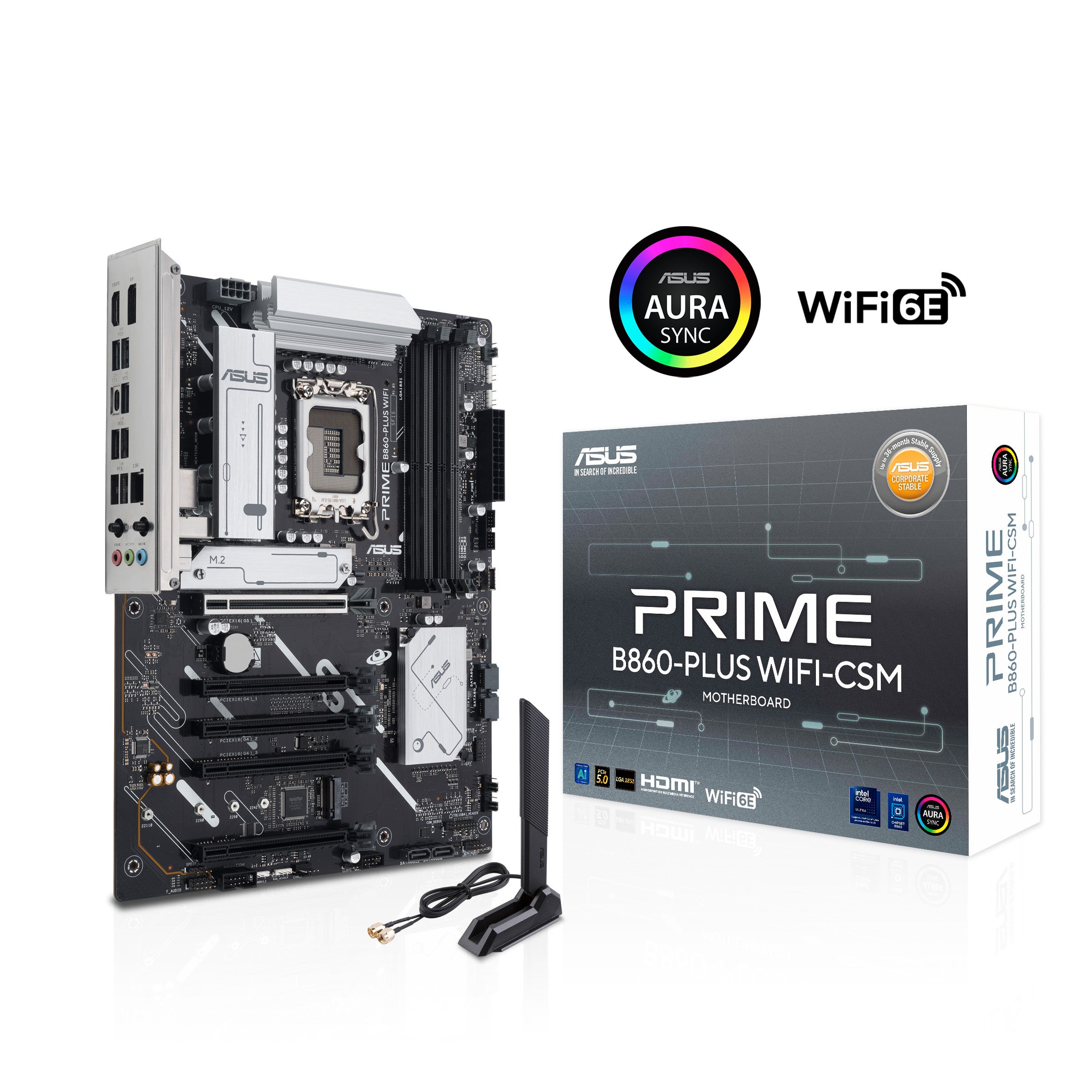 ASUSのマザーボードより、intel LGA 1851対応のB860チップセット搭載