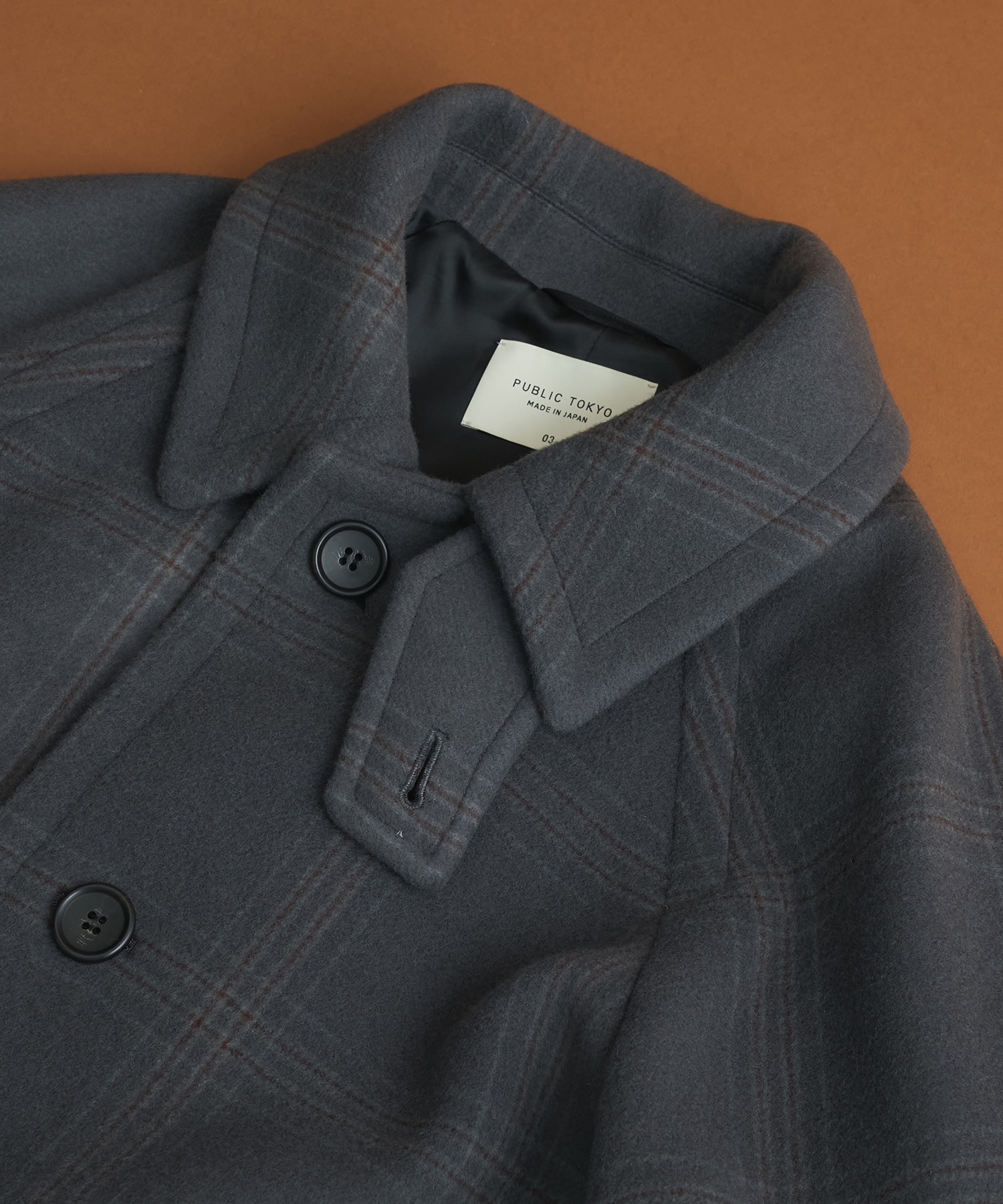 Super140s メルトンバルカラーコート(1 CHECK): : メンズ｜PUBLIC