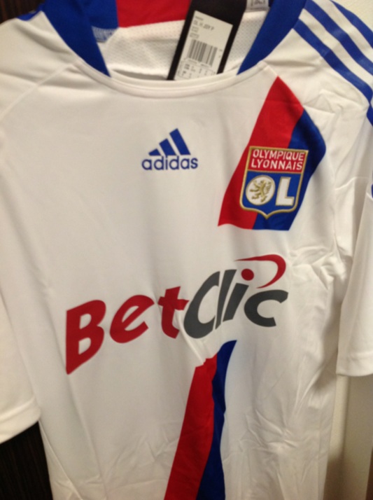 adidas リヨン 10/11 ユニフォーム ホーム 半袖 選手支給用 P00332