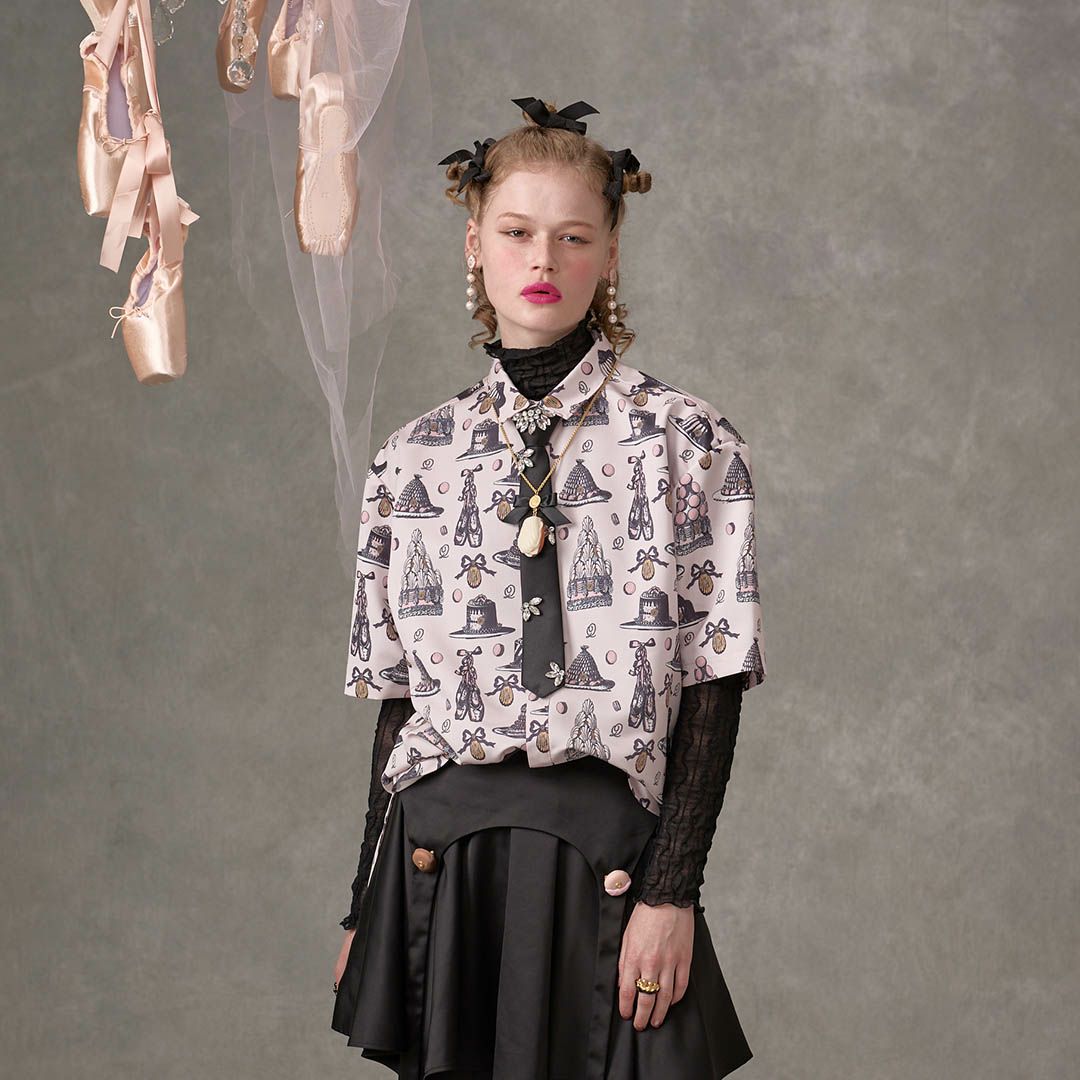 ジャムトゥモロー シャツ（ピンク） | Q-pot. ONLINE SHOP