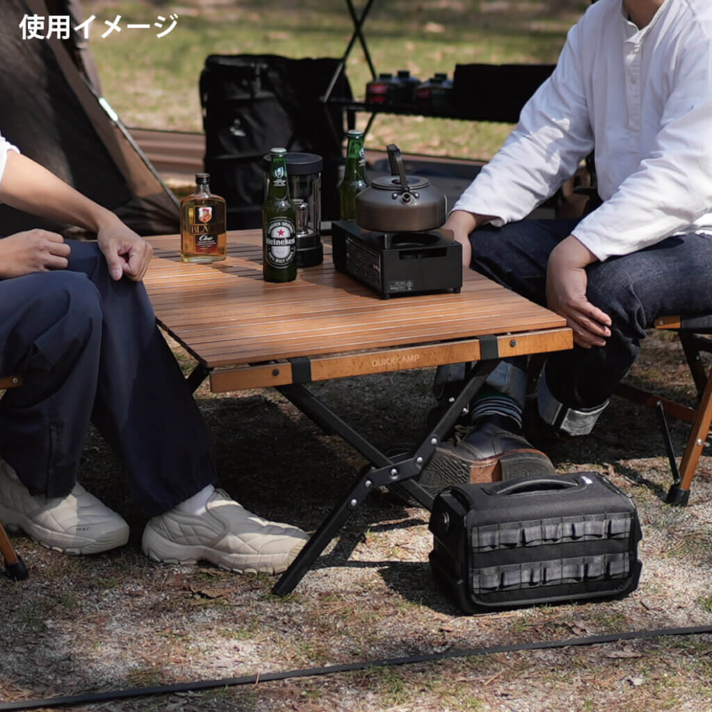 X脚 ウッドロールローテーブル 90×60cm ｜商品｜QUICKCAMP(クイック