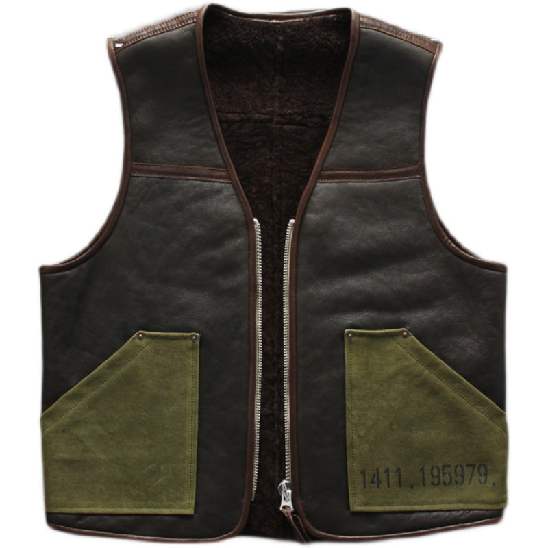 シープレザームートン C-3 フライトレザーベスト M～4XL – quietman