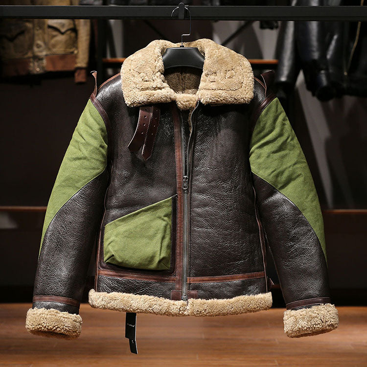 ✩オーストラリア産ムートン×ホースハイド B-3フライトジャケット✩S