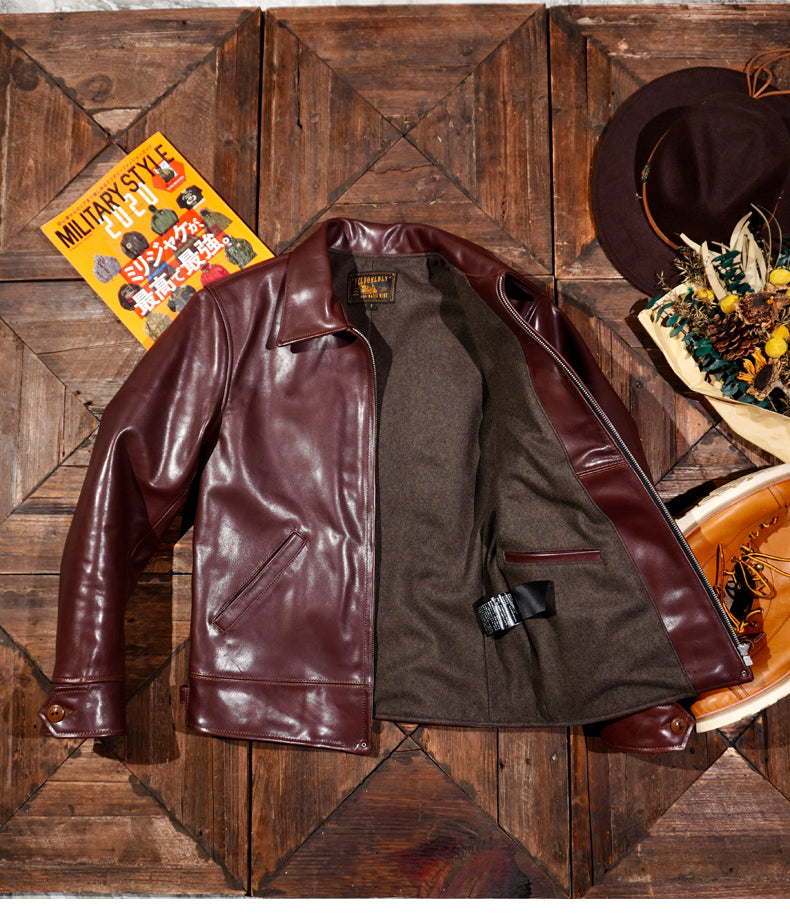 深みのあるバーガンディーカラーが渋い☆茶芯ホースハイドレザー使用