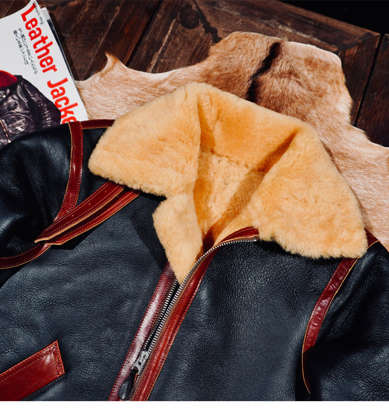 ヴィンテージ復刻✩オーストラリア産ムートン B-3フライトジャケット