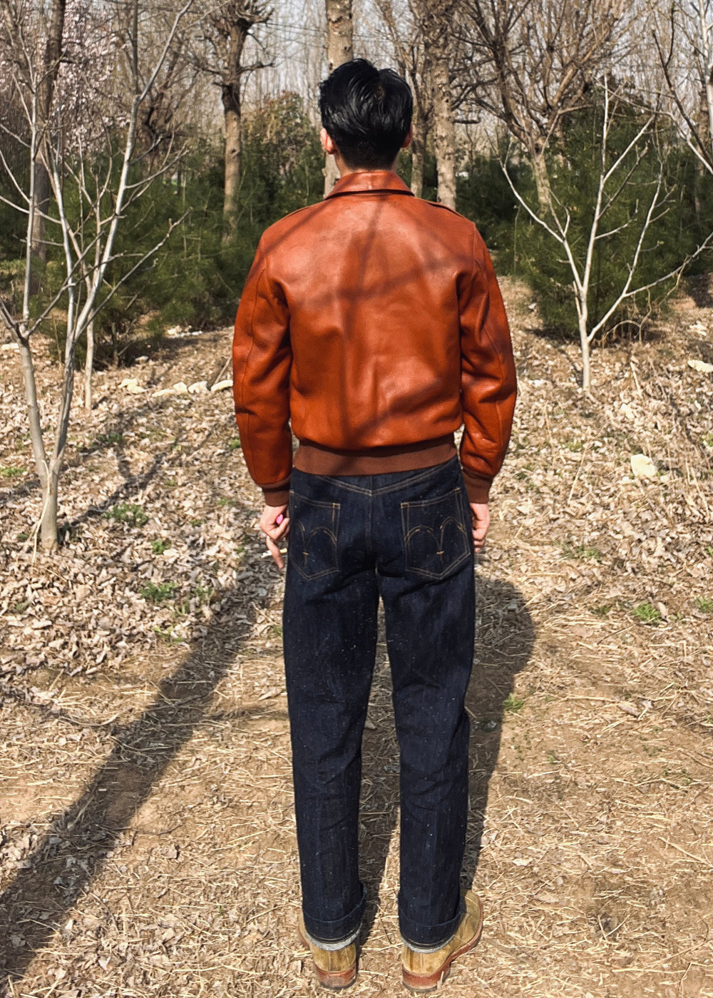 カウレザー A-2 フライトジャケット ブラウン – quietman clothes