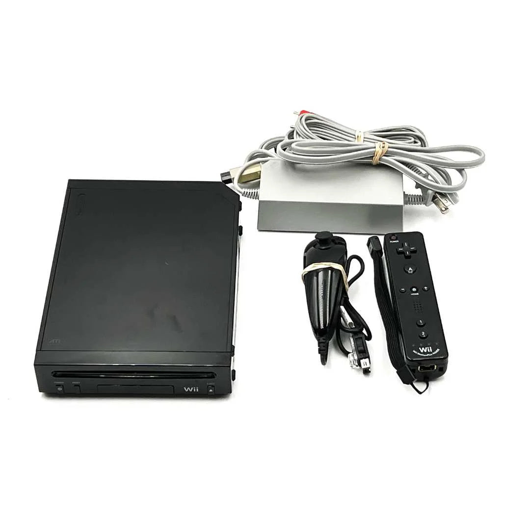 Nintendo Wii Black Console - RVKSKAAH – R3NEW
