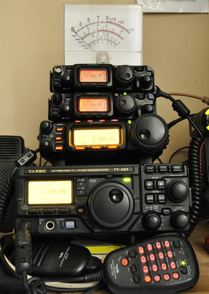 Photo: Yaesu FT-897D + FT-857D + FT-817ND | R4NAF
