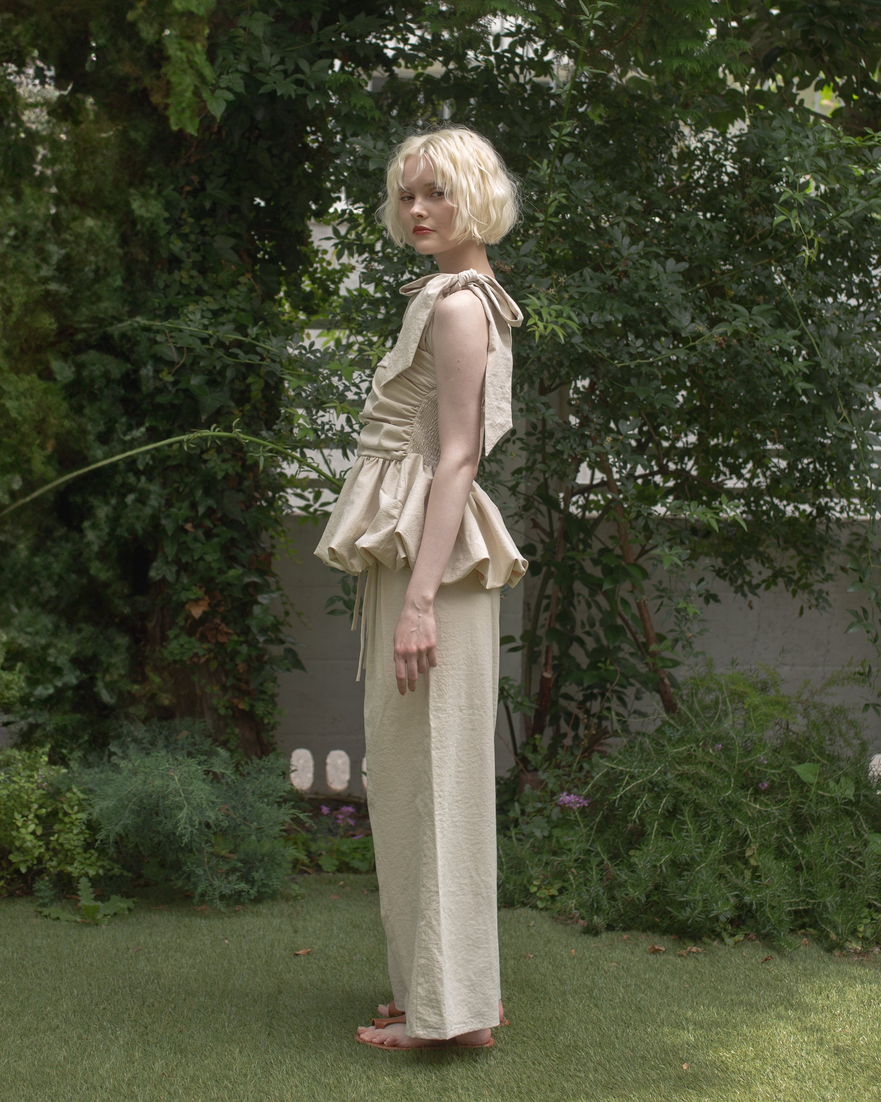 残りわずか】2way ribbon peplum top – RANCLIC