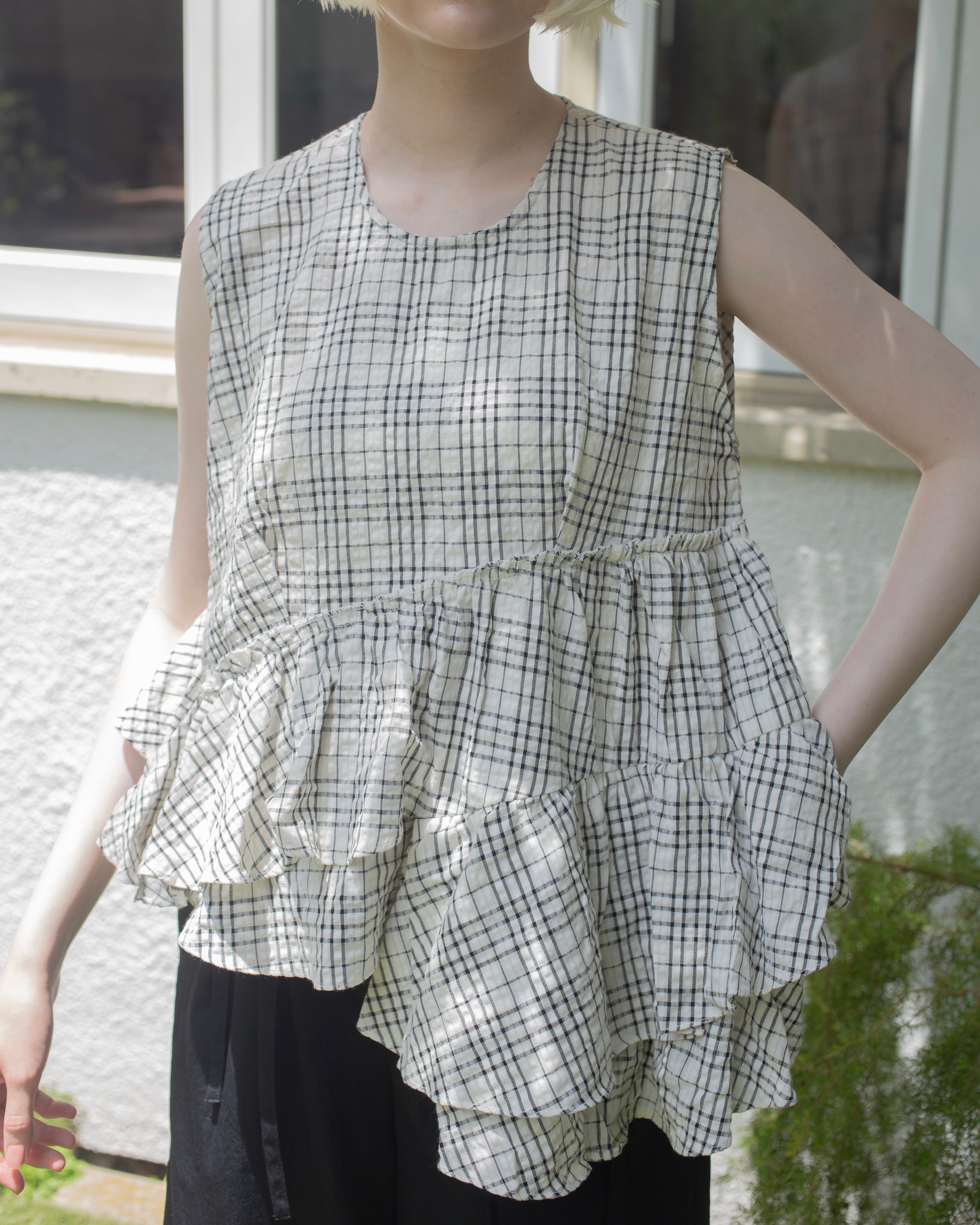 残りわずか】Ruffled peplum blouse – RANCLIC