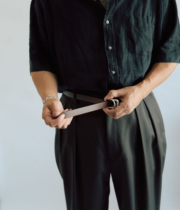 Anderson's for NEAT RING BELT [BROWN/SILVER] - Fresh Service