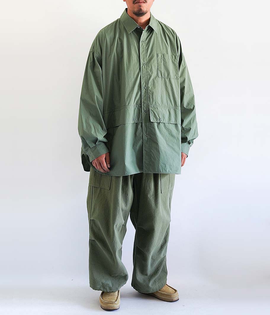 Fresh Service Cargo Pocket Regular Collar Utility Shirt [CEDAR