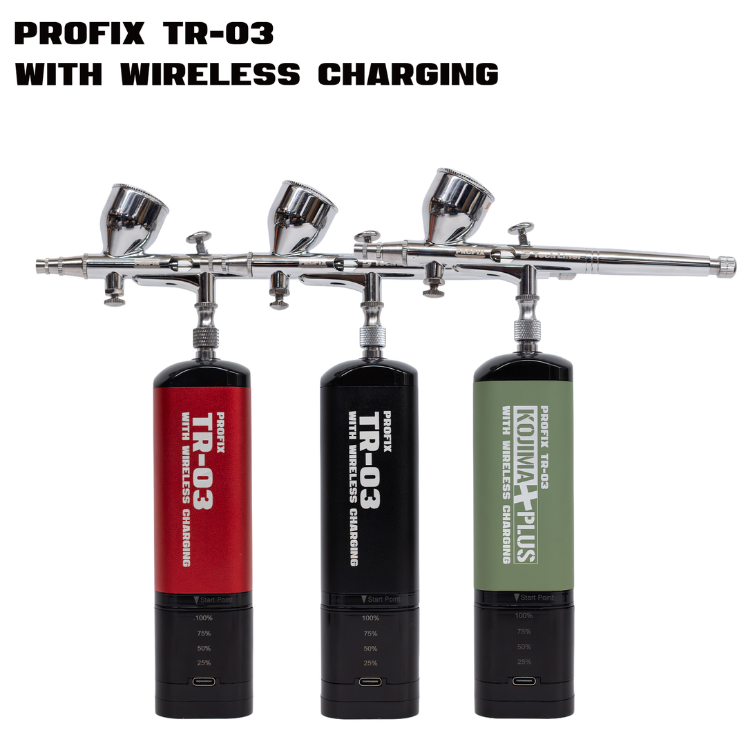 PROFIX Tech Liner ワイヤレス充電対応 充電式エアブラシセット TR-03