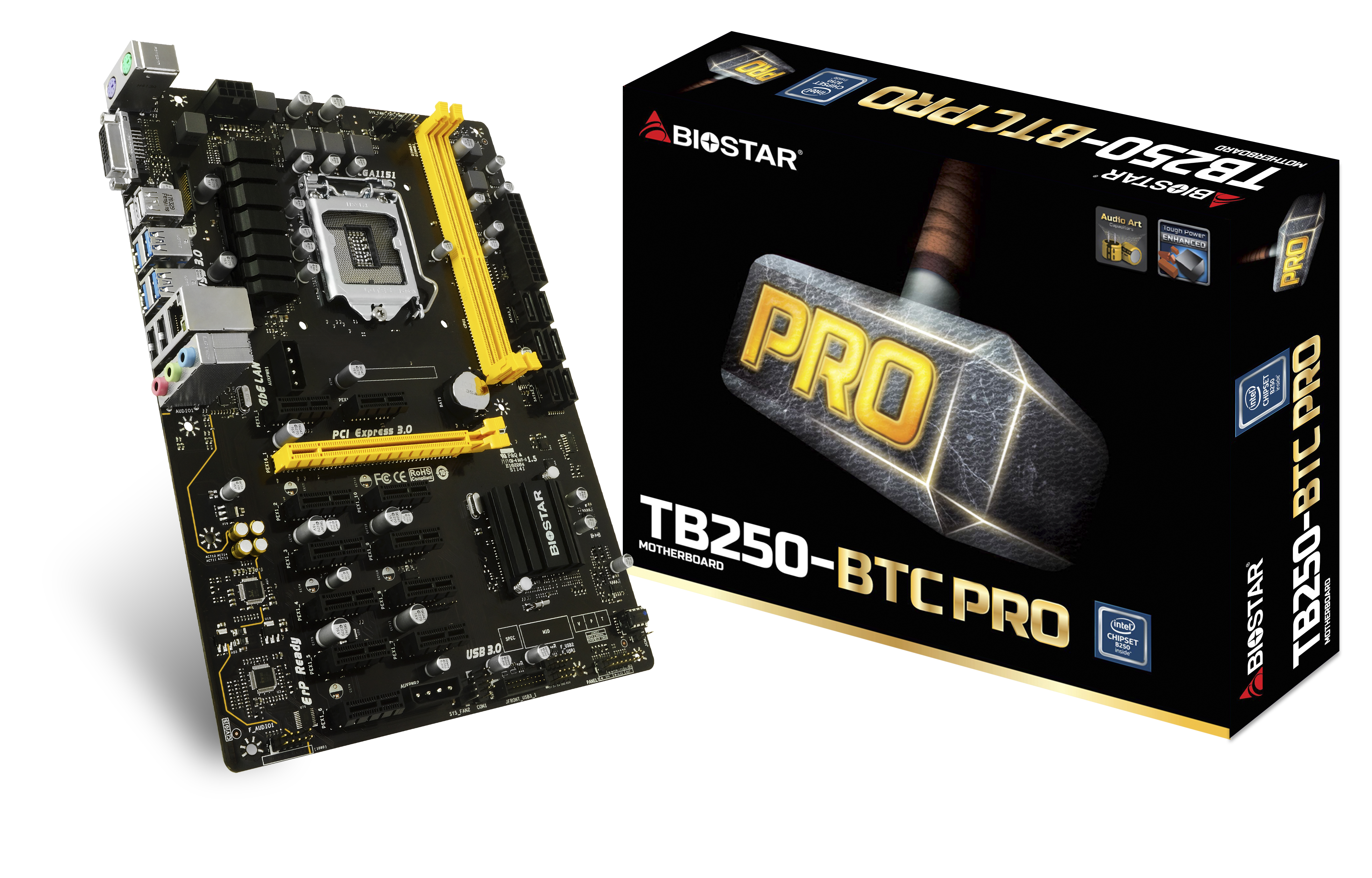 TB250-BTC PRO: The 12-GPU Ready Crypto Mining Motherboard