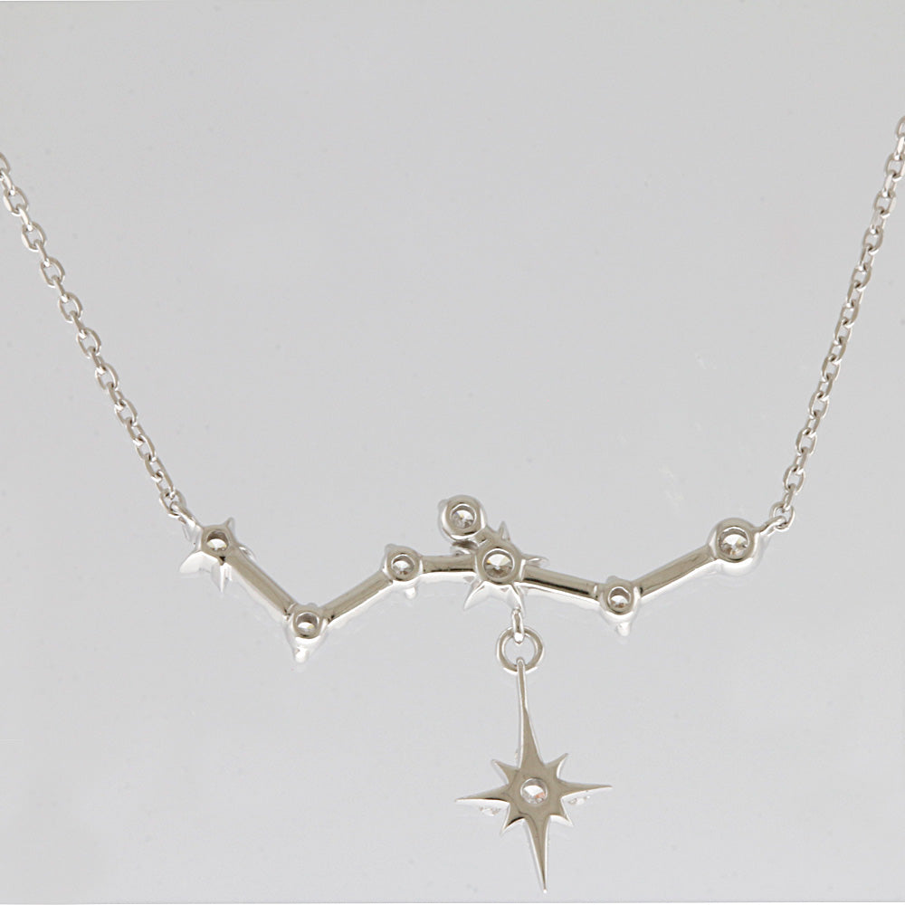 中古】 スタージュエリー STAR JEWELRY K18WG ネックレス ダイヤモンド