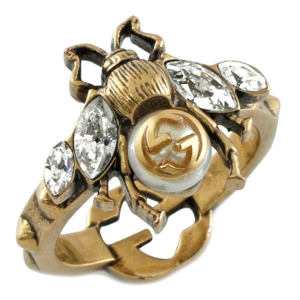 Used] Gucci GUCCI Ring Bee Bee M Size 15.5 Interlocking G Bee Ring