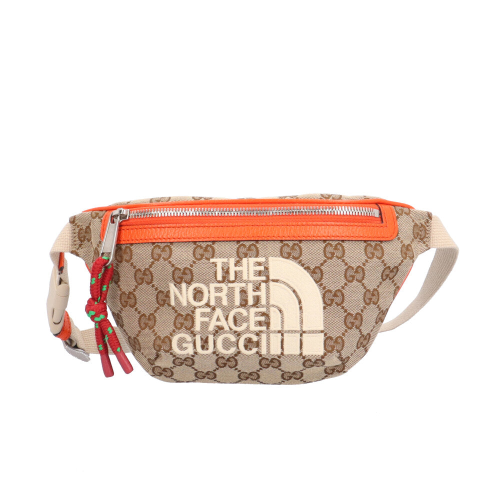 GUCCI グッチ ザノースフェイスコラボ GGキャンパス ウエストバッグ GG