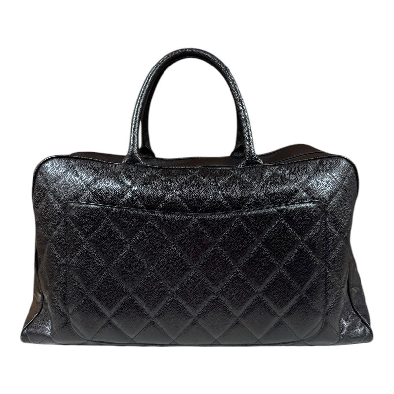 CHANEL シャネル ボストンバッグ キャビアスキン ブラック レディース