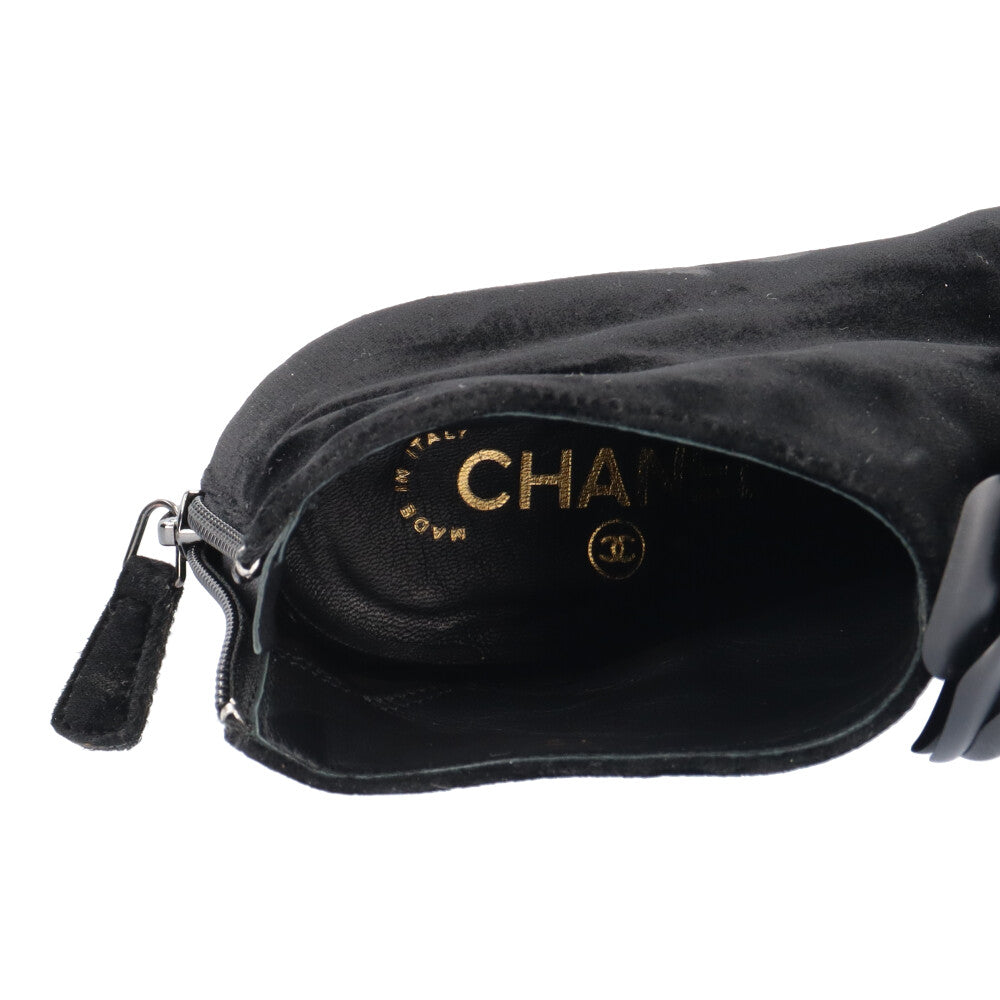 CHANEL シャネル カメリア ブーツ ベロア レディース 中古 – 【公式