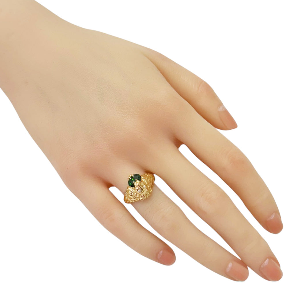 GUCCI グッチ ライオンヘッド リング 指輪 10号 18金 K18イエロー