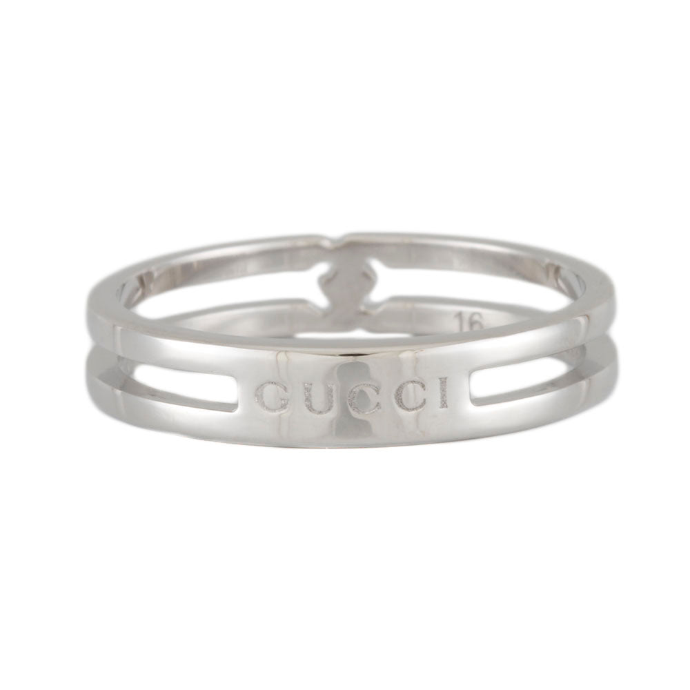 GUCCI グッチ インフィニティ リング 指輪 15号 18金 K18ホワイト