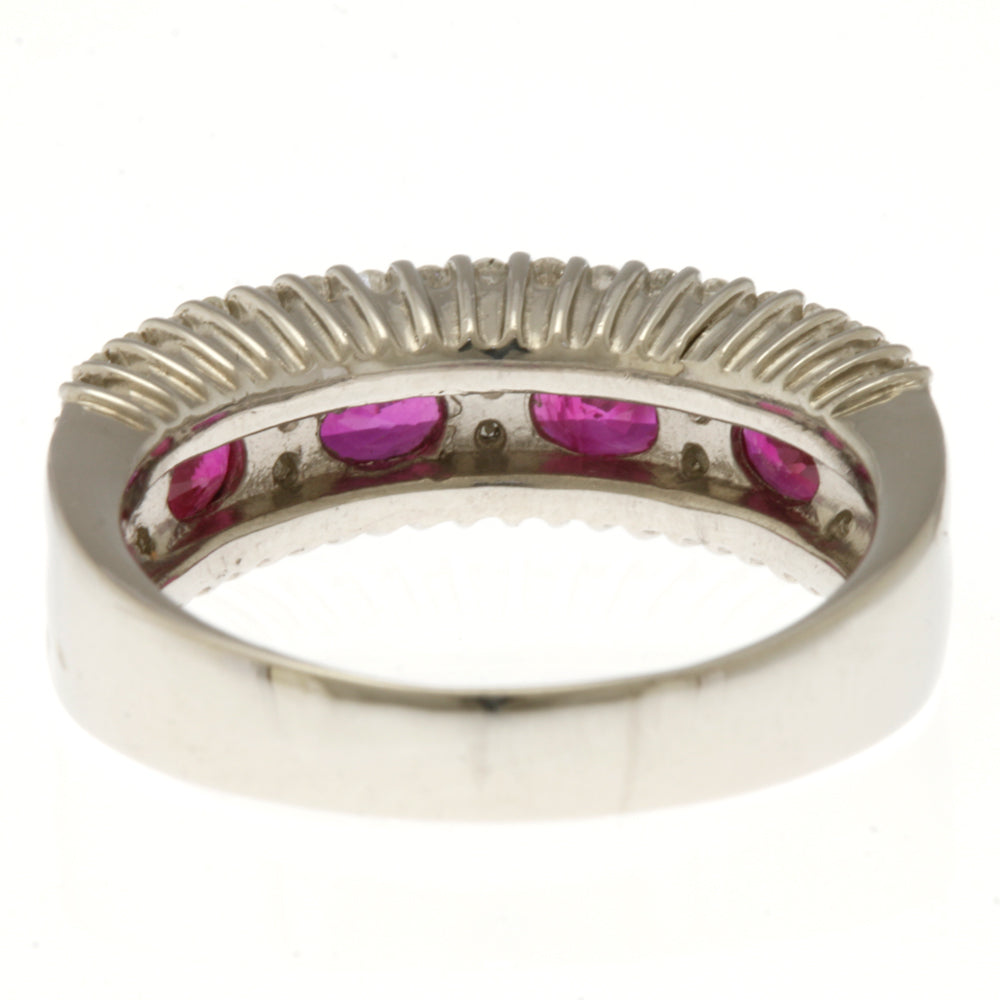 リング 指輪 15号 Pt900プラチナ ルビー 1.40ct ダイヤモンド 0.54ct