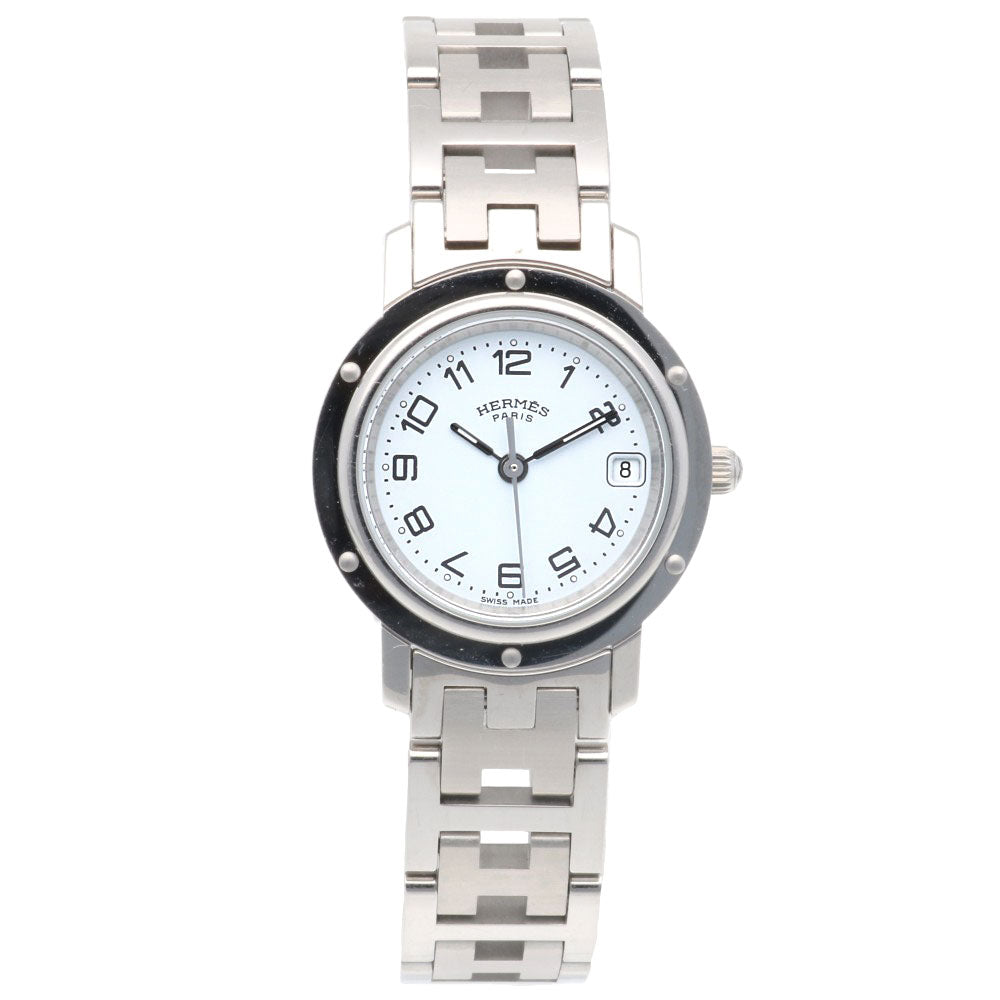 HERMES エルメス クリッパー 腕時計 ステンレススチール CL4.210