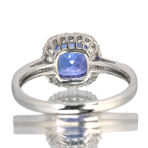 タンザナイト 1.8ct ダイヤモンド プラチナ リング(指輪)【品質保証書