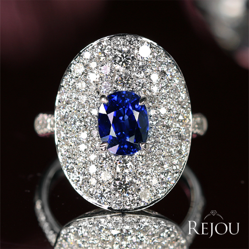 ブルーサファイア 2.0ct ダイヤモンド 2.0ct プラチナ リング(指輪