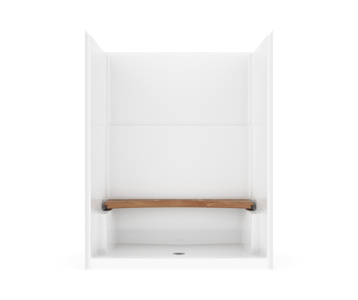 Icon SH6036X AFR AcrylX™ Alcove Center Drain One-Piece Shower in